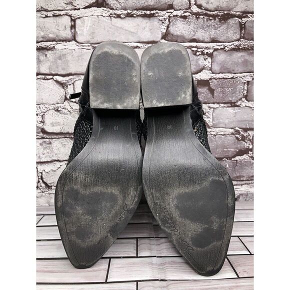 Sam Edelman Elita Black Leather Cut Out Block Heel Western Boots Women Sz 10M US - Picture 15 of 16